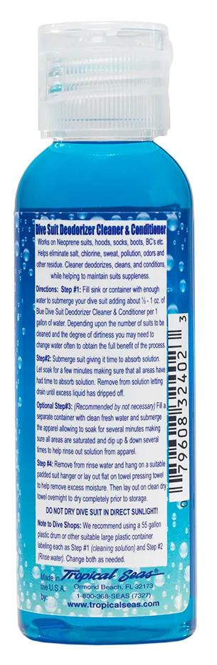 Tropical Seas Blue 3-N-1 Dive Suit Deodorizer Cleaner & Conditioner 8.45oz