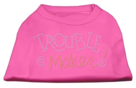 Trouble Maker Rhinestone Shirts Bright Pink XXXL(20)