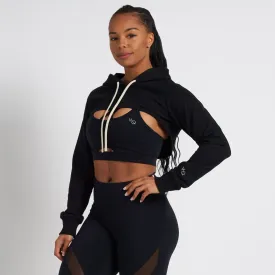 Vanquish Radiate Women's Black Super Cropped Hoodie