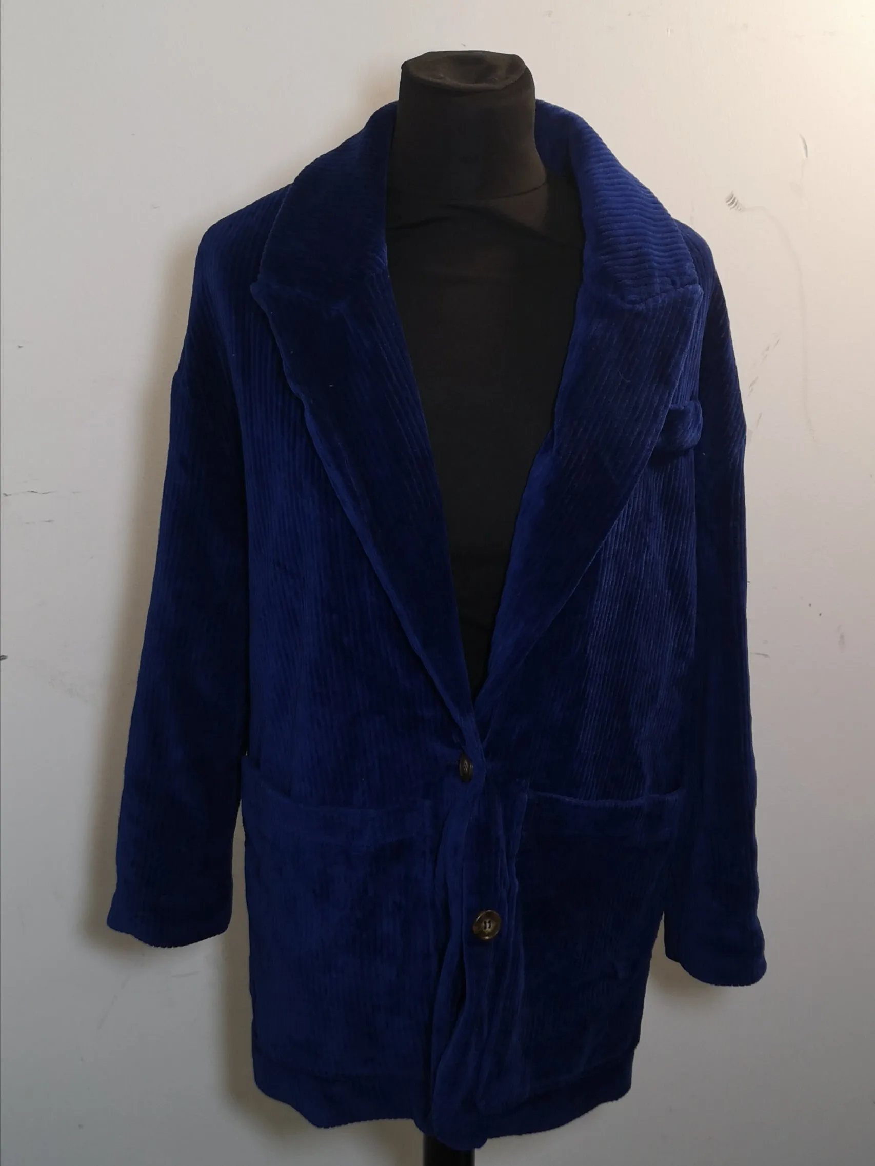 Vimie Velvet Blue Jacket Size S