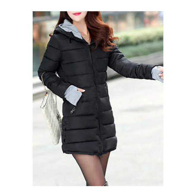 Women Fashion Winter Zip Up Cotton Padded Jacket - WJC23490