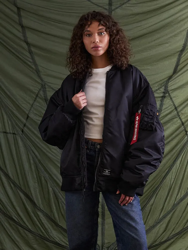 WOMEN'S OVERSIZED MA-1 MOD BOMBER JACKET