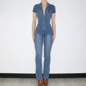 Y2K Denim Jumpsuit (Small)