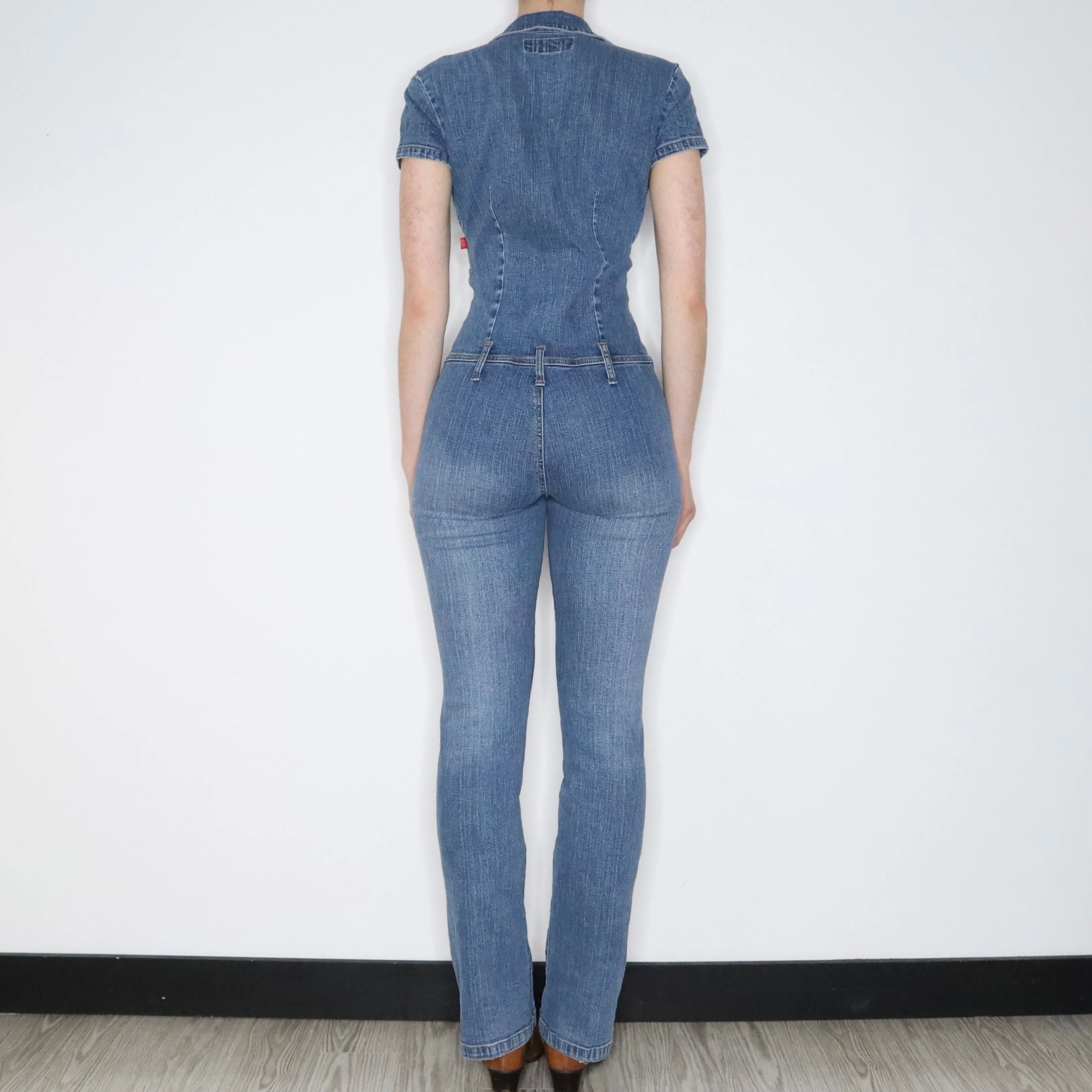 Y2K Denim Jumpsuit (Small)